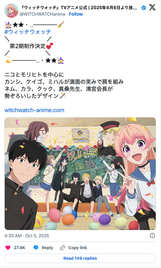 Witch Watch Anime Gets 2nd Season