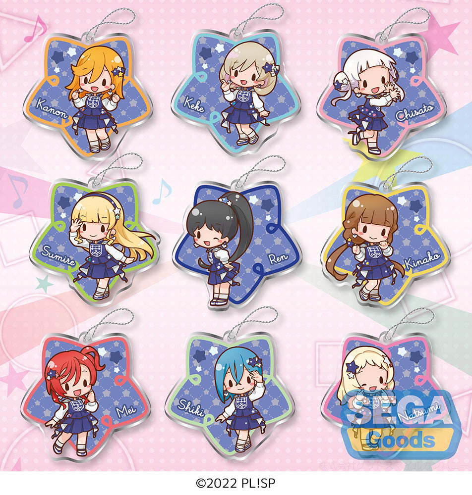Fuwapuchi „Love Live! Superstar!!“ Acryl-Schlüsselanhänger „Sing! Shine! Smile!“ feat. Sangatsu Youka – BALD ERHÄLTLICH