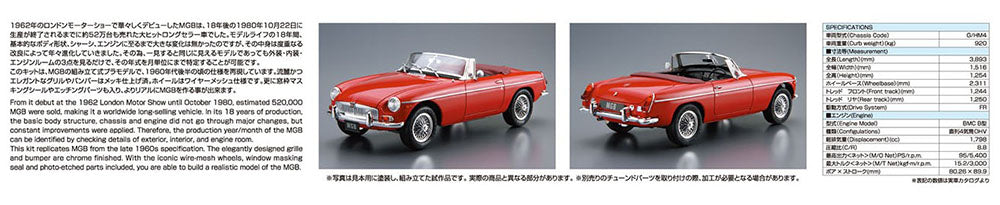 1/24 BLMC G/HM4 MG-B MK-2 '68 Model Kit