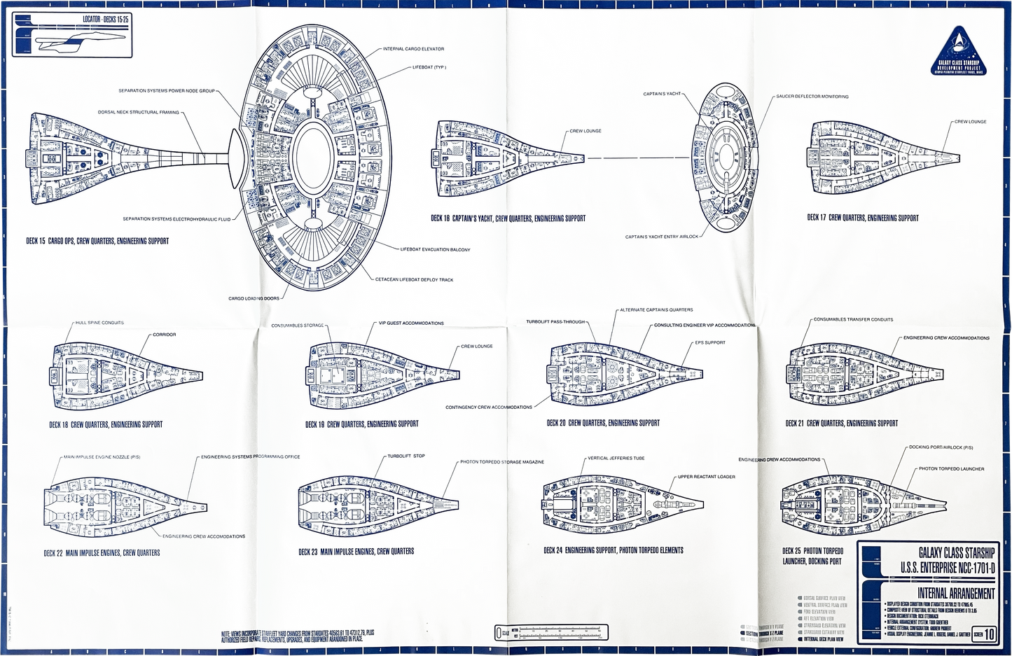 GCS: Posters (USS Enterprise NCC-1701-D), Star Trek Blueprints (Vintage)