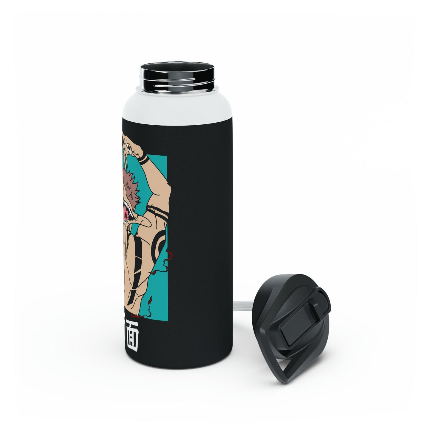 Stainless Steel Sukuna Anime Insulated Water Bottle With Standard Lid