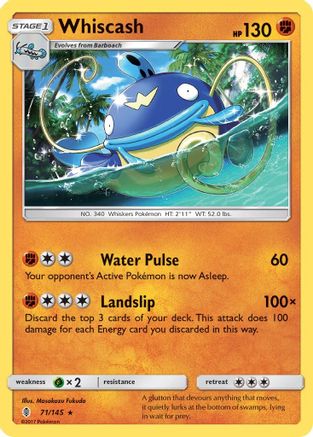 Whiscash 071/145 - SM Guardians Rising Reverse Holofoil