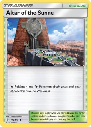 Altar of the Sunne 118/145 - SM Guardians Rising