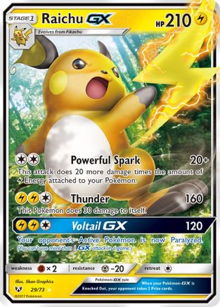 Raichu GX 029/73 - Shining Legends Holofoil