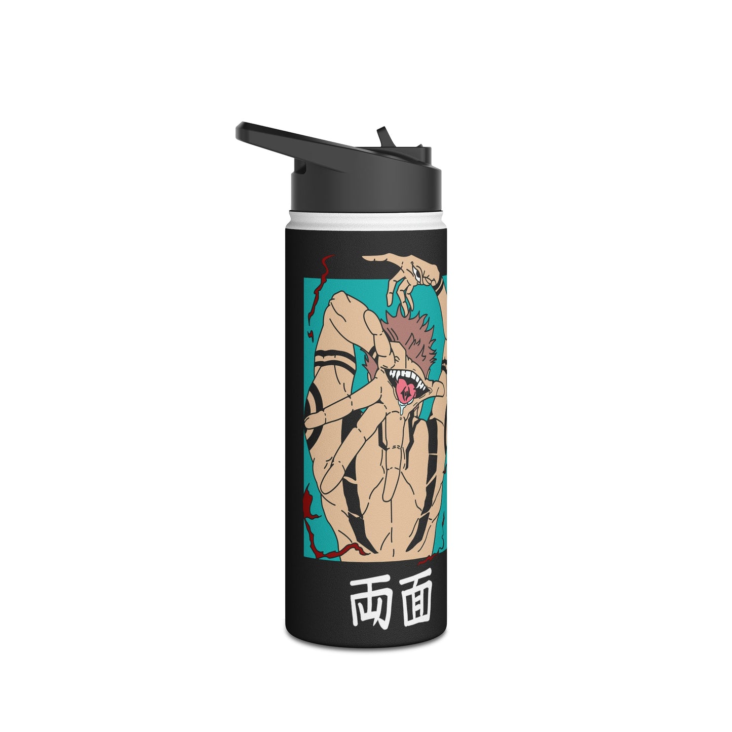 Stainless Steel Sukuna Anime Insulated Water Bottle With Standard Lid