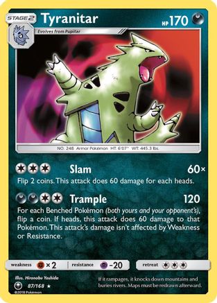 Tyranitar 087/168 - SM Celestial Storm Holofoil