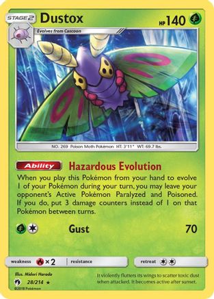 Dustox 028/214 - SM Lost Thunder Reverse Holofoil