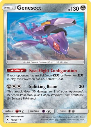 Genesect 127/214 - SM Unbroken Bonds Reverse Holofoil