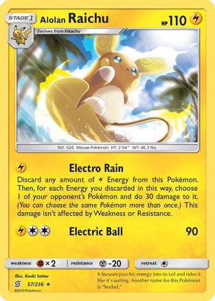 Alolan Raichu 057/236 - SM Unified Minds Holofoil