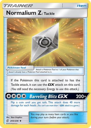 Normalium Z: Tackle 203/236 - SM Unified Minds