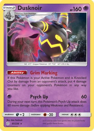 Dusknoir 085/236 - SM Cosmic Eclipse Holofoil
