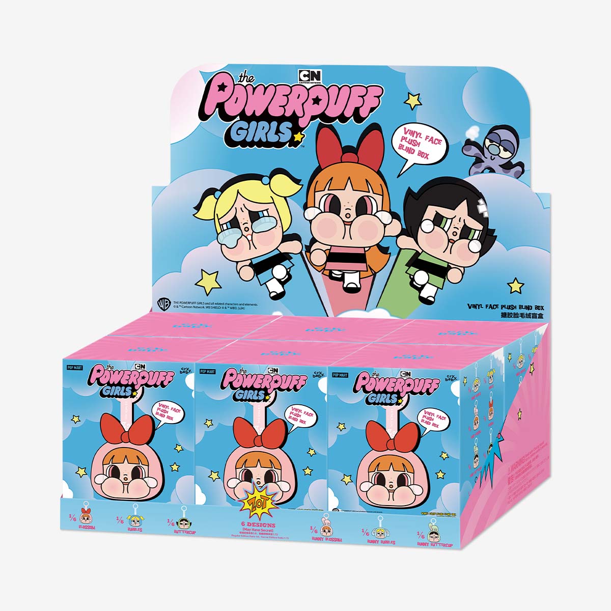 CRYBABY × Powerpuff Girls Series-Vinyl Face Plush Blind Box (1 Blind Box)