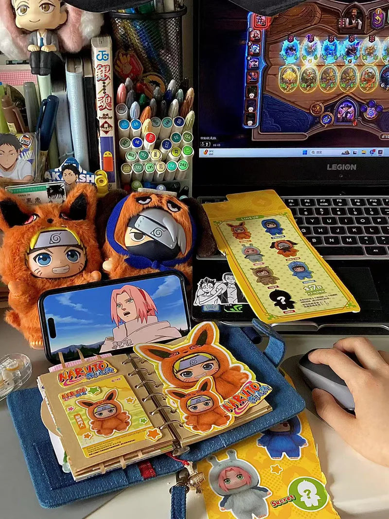 Naruto Beast Party Plush Keychains Gift Blind Box (1 Blind Box)