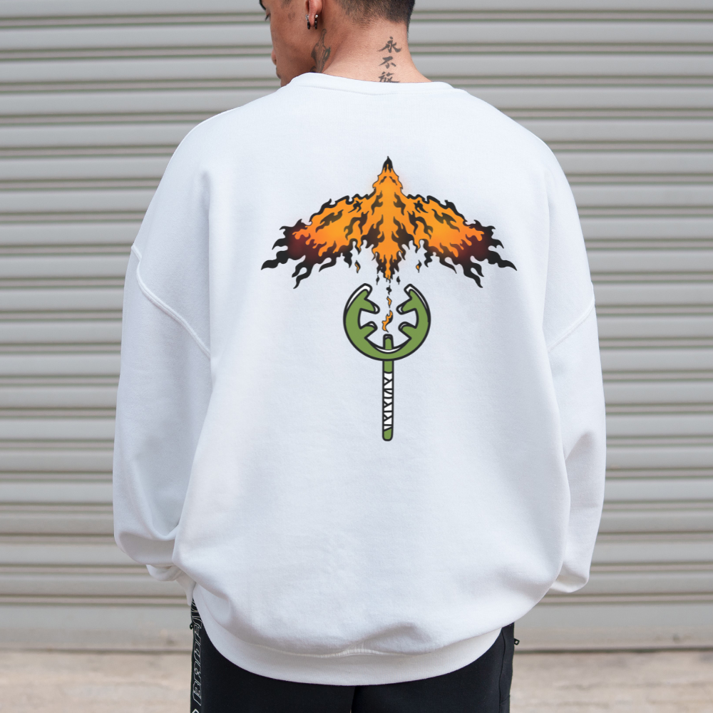 Lysop Sogeking Premium besticktes Anime-Sweatshirt mit Rundhalsausschnitt