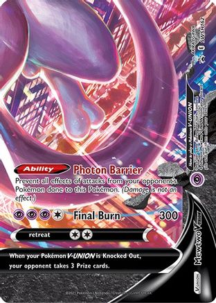 pokemon cards mewtwo v union V-Union Mewtwo V-Union Special Collection (160) 2021 Swsh Black Star Promo and prepare to unleash a Pokmon V Pokemon TCG: Mewtwo V-UNION Special