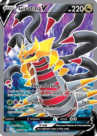 Giratina V (Full Art) 185/196 - SWSH11 Lost Origin Holofoil
