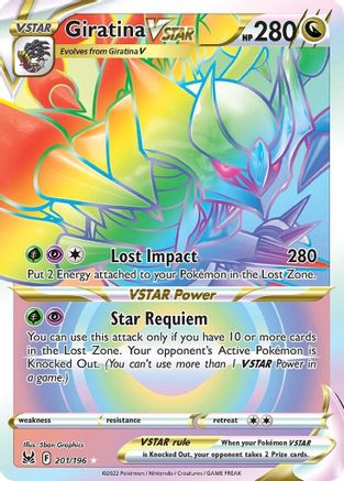 Giratina VSTAR (Secret) 201/196 - SWSH11 Lost Origin Holofoil