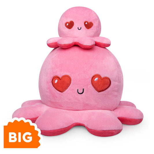 TeeTurtle Big Reversible Octopus: Love Light Pink/Pink (Big)