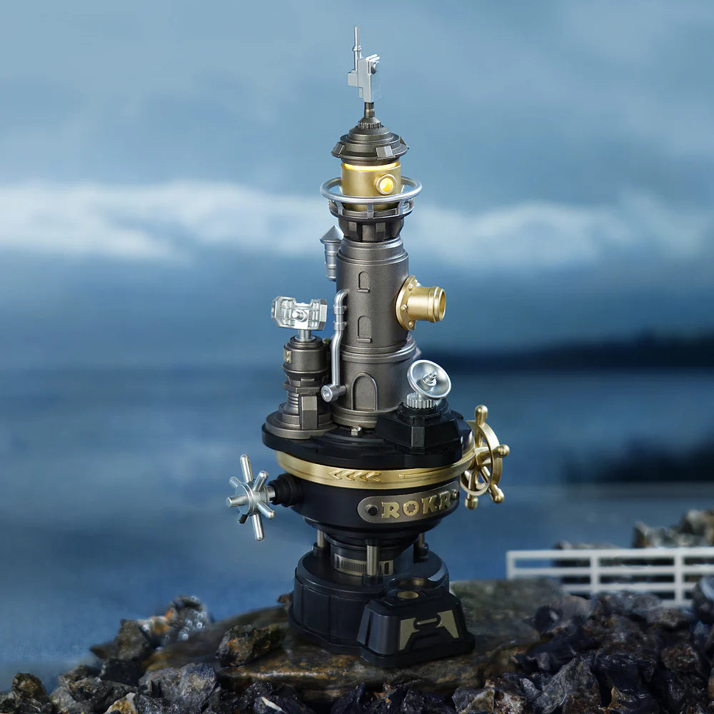 ROKR Navi Lighthouse Mechanical 3D Metal Puzzle | Steampunk LED