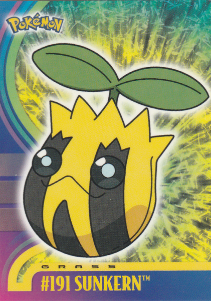 sunkern pokemon card Pokmon Grass Grass Growth Flip a coin Sunkern (191) [Topps Pokemon Johto