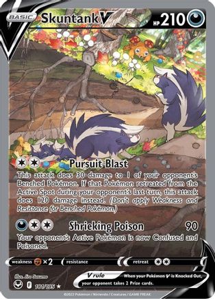 Skuntank V (Alternate Full Art) 181/195 - SWSH12 Silver Tempest Holofoil