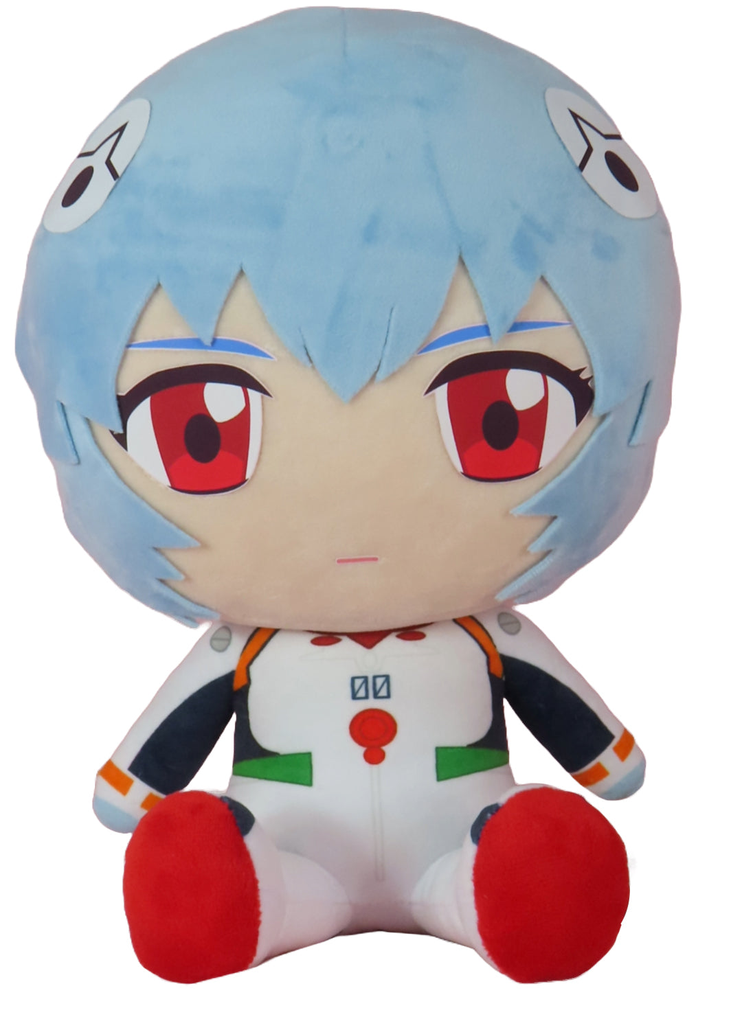 Evangelion Rei Ayanami Plug Suit Sitting Plush - Official Neon Genesis EVA Collectible - Super Anime Store