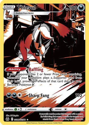 Thievul GG17/GG70 - Crown Zenith Galarian Gallery Holofoil