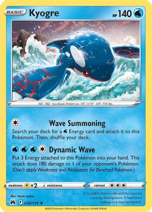 Kyogre 036/159 - Crown Zenith Holofoil