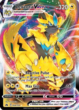 Zeraora VMAX 054/159 - Crown Zenith Holofoil