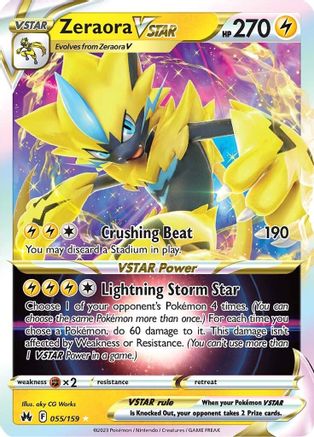 Zeraora VSTAR 055/159 - Crown Zenith Holofoil