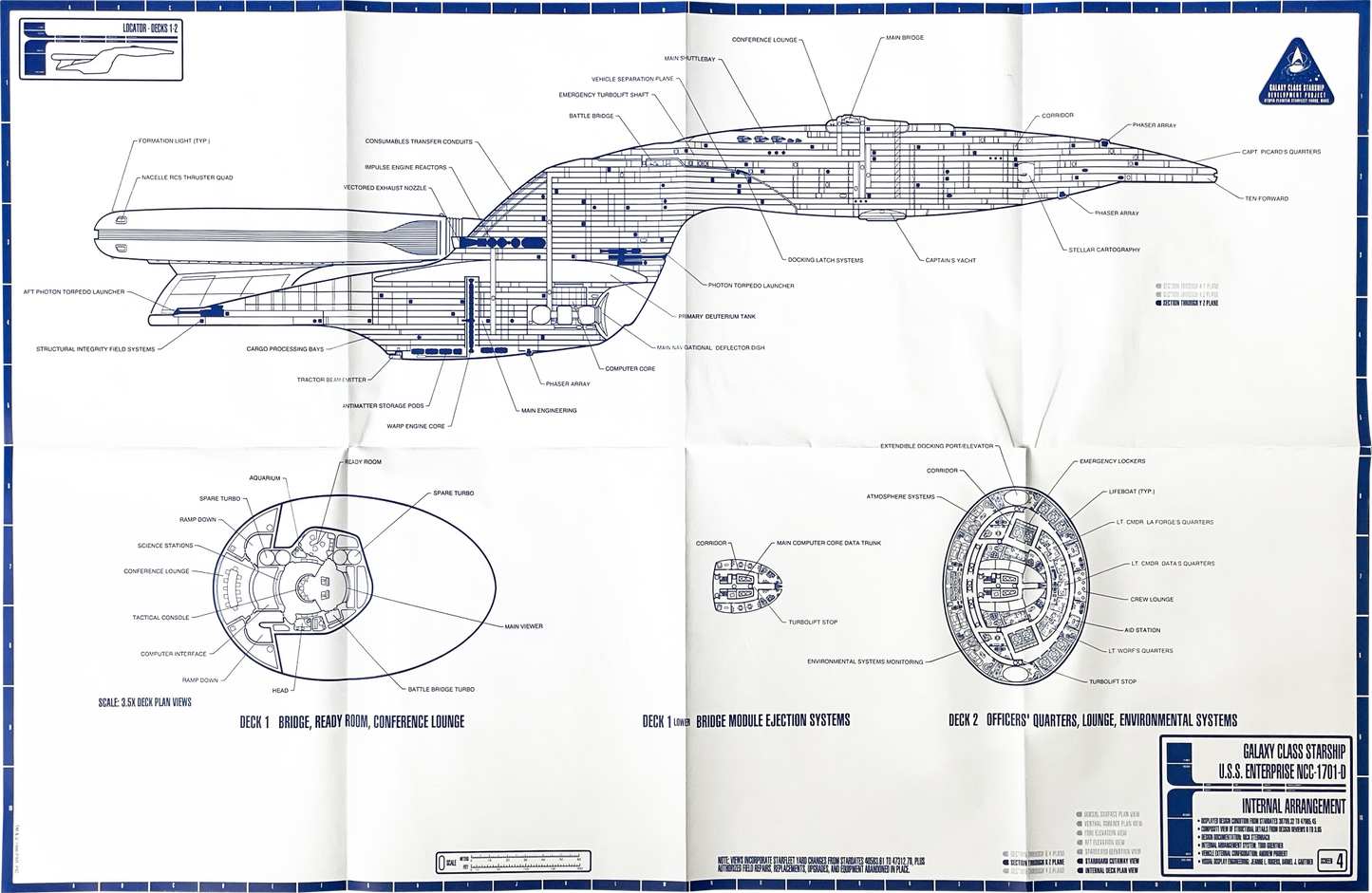 GCS: Posters (USS Enterprise NCC-1701-D), Star Trek Blueprints (Vintage)