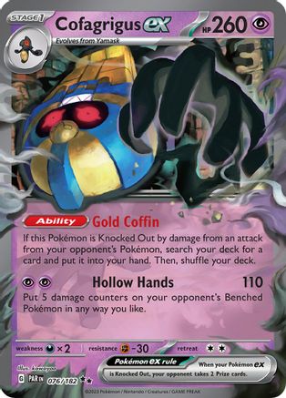 Cofagrigus ex 076/182 - SV04 Paradox Rift Holofoil