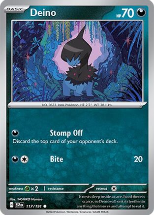 Deino 117/191 - SV08 Surging Sparks Reverse Holofoil