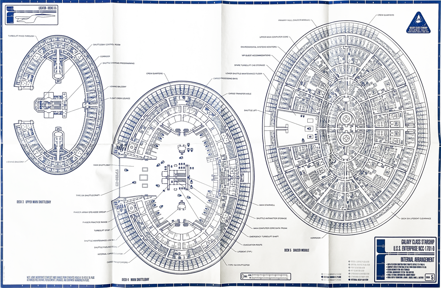 GCS: Posters (USS Enterprise NCC-1701-D), Star Trek Blueprints (Vintage)