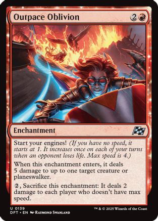Outpace Oblivion (DFT-139) - Aetherdrift: (enchantment) Foil