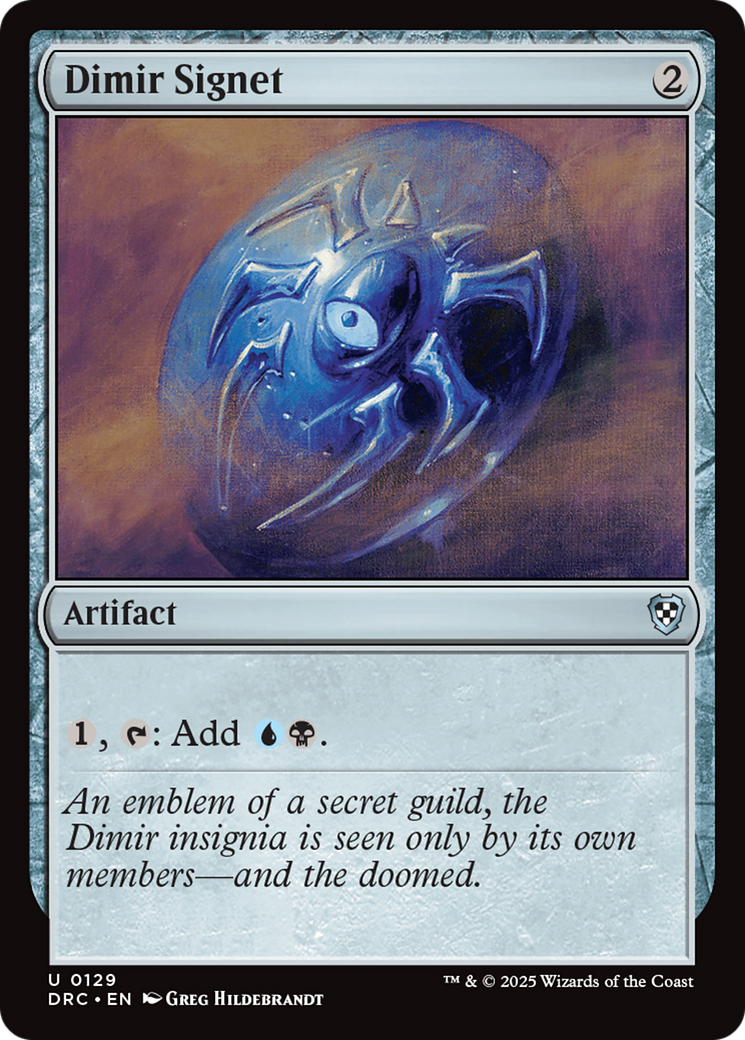 Dimir Signet (DRC-129) - Commander: Aetherdrift