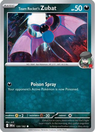 Team Rocket's Zubat 120 - SV10 Destined Rivals Reverse Holofoil  Super  Anime Store