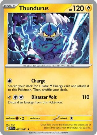 Thundurus 033/086 - SV Black Bolt Holofoil