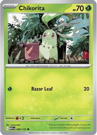 Chikorita 008 - ME01 Mega Evolution Reverse Holofoil