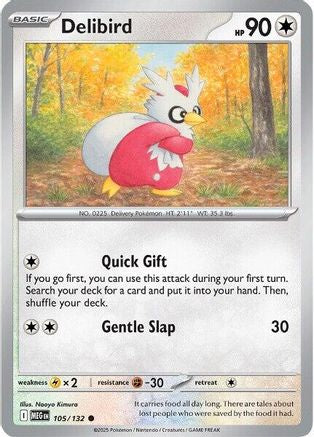 Delibird 105/132 - ME01 Mega Evolution Reverse Holofoil