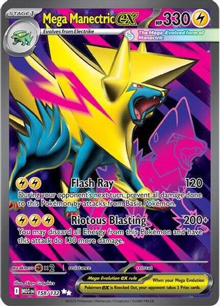 Mega Manectric ex 158/132 - ME01 Mega Evolution Holofoil