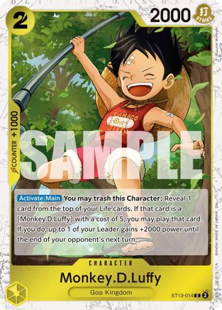 Monkey.D.Luffy - ST13-014 (Pirate Foil) (ST13-014) - Premium Booster -The Best- Vol. 2 Foil
