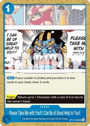 Please Take Me with You!! I Can Be of Great Help to You!! (OP14-059) - The Azure Sea's Seven