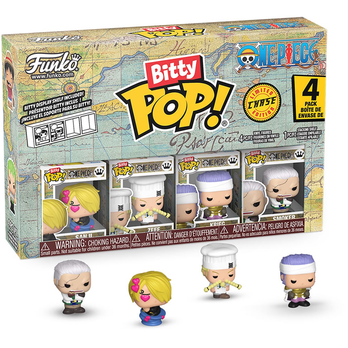 One Piece Sanji Funko Bitty Pop! Mini-Figure 4-Pack