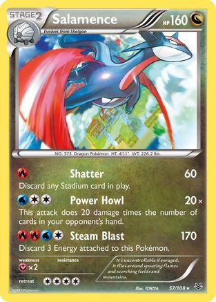 Salamence 057/108 - XY Roaring Skies Reverse Holofoil