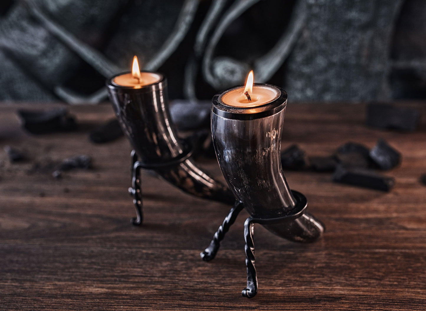 Tealight Candle Horn Set