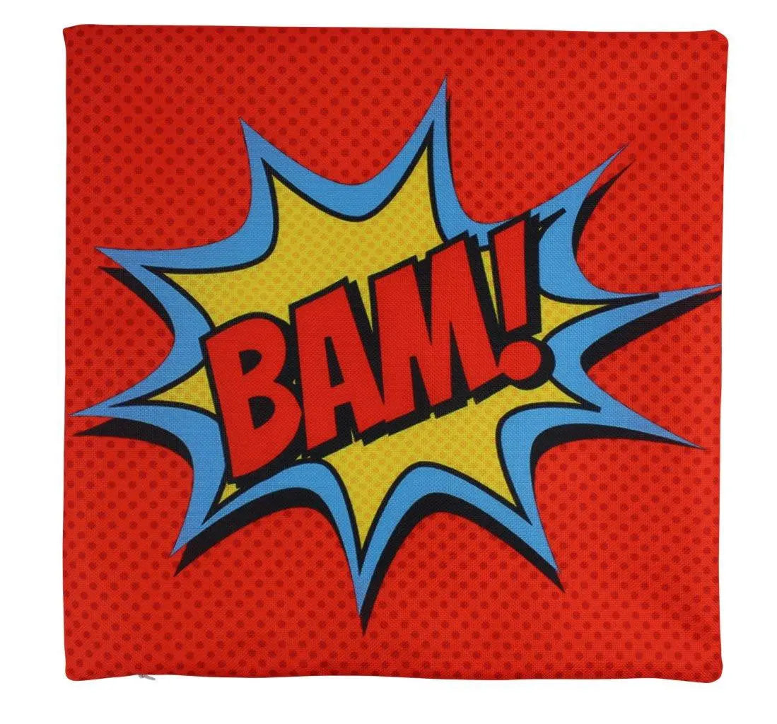 BAM | Red | Anime | Fun Gifts | Pillow Cover | Home Decor | Throw Pillows | Happy Birthday | Kids Room | Bedroom Decor | Room Decor