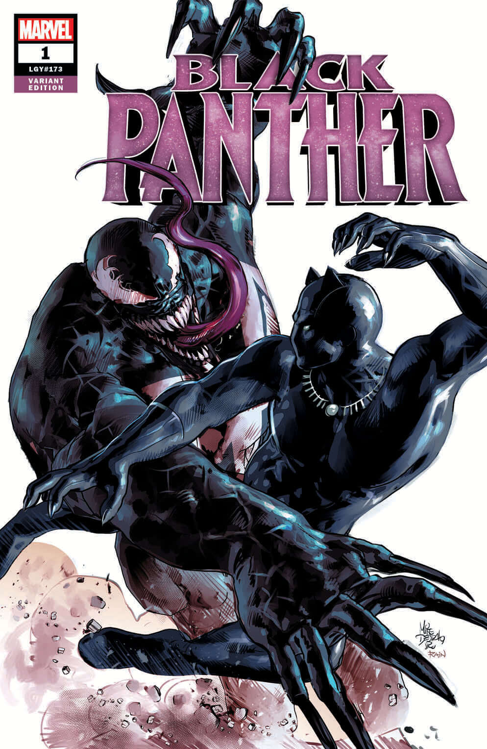 Black Panther 1 Marvel 2018 Mike Deodato Variant Trade Sketch Set Venom