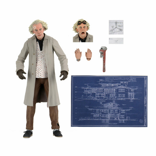 NECA Zurück in die Zukunft Actionfigur im 7-Zoll-Maßstab – Ultimate Doc Brown (1955)