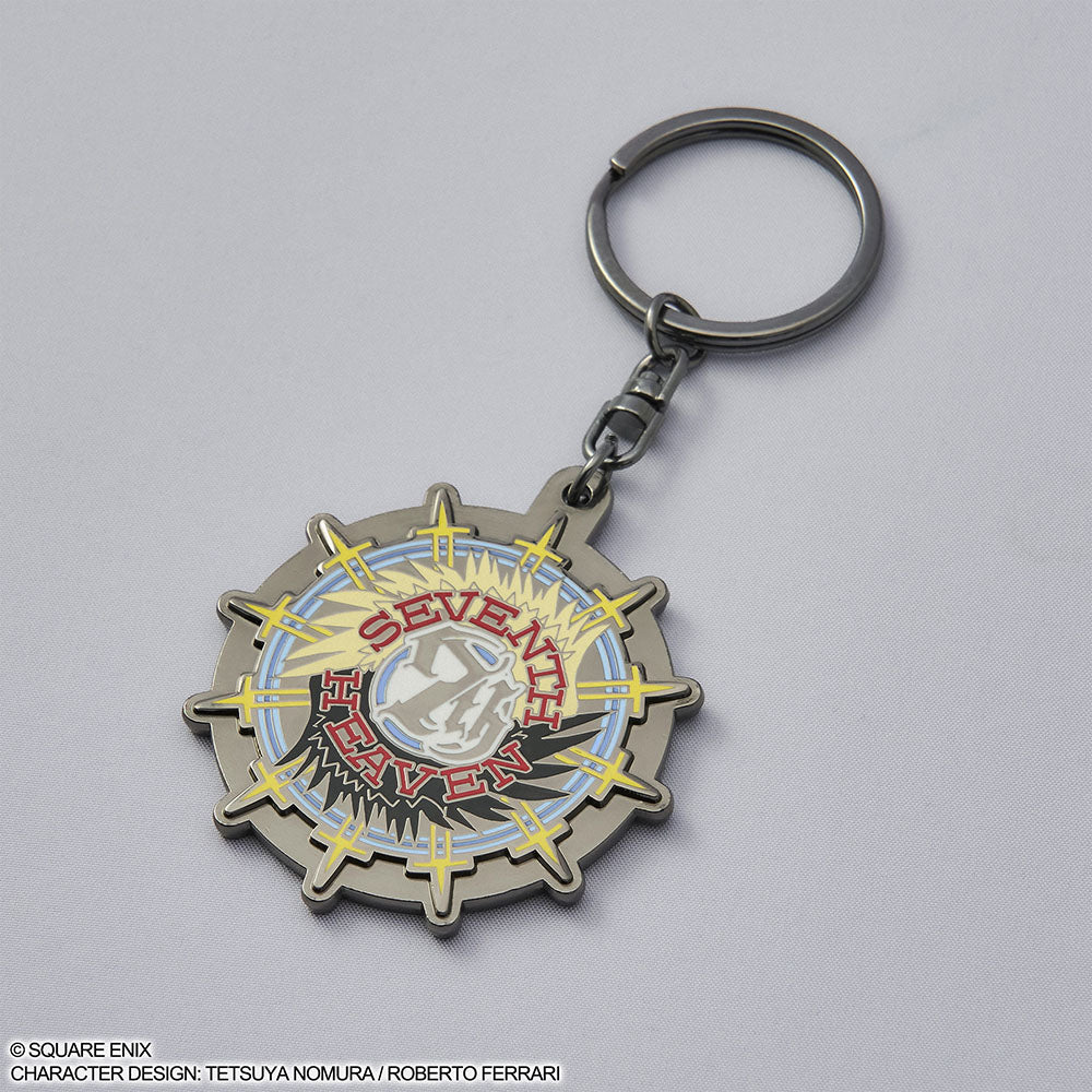 Final Fantasy VII Rebirth Seventh Heaven Metal Keychain - Official Square Enix